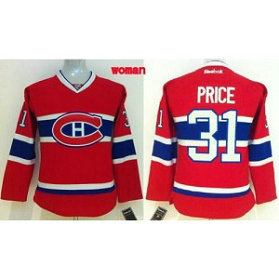 NHL Canadiens 31 Carey Price Red CH Women Jerseys