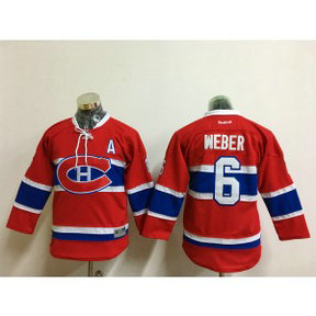 NHL Canadiens 6 Shea Weber Red Reebok Youth Jersey
