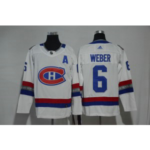 NHL Canadiens 6 Shea Weber White 100 Classic Adidas Men Jersey