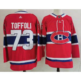 NHL Canadiens 73 Toffoli Red Adidas Men Jersey