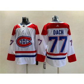 NHL Canadiens 77 Kirby Dach White Adidas Men Jersey