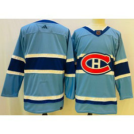NHL Canadiens Blank Blue 2022-23 Retro Adidad Men Jersey