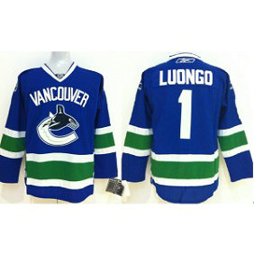 NHL Canucks 1 Roberto Luongo Blue Men Jersey