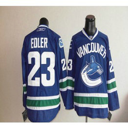 NHL Canucks 23 Alexander Edler Blue Men Jersey