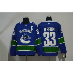 NHL Canucks 33 Henrik Sedin Blue Adidas Men Jersey