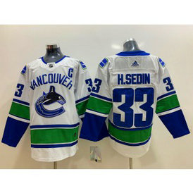 NHL Canucks 33 Henrik Sedin White Adidas Men Jersey NHL Canucks 33 Henrik Sedin White Adidas Men Jersey