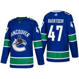 NHL Canucks 47 Sven Baertschi Blue Adidas Men Jersey NHL Canucks 47 Sven Baertschi Blue Adidas Men Jersey