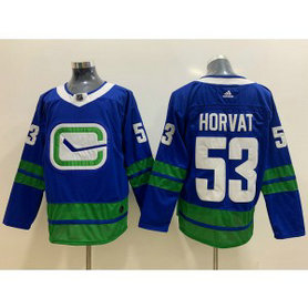 NHL Canucks 53 Bo Horvat Blue Adidas Men Jersey