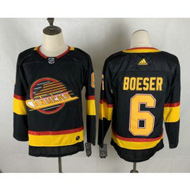 NHL Canucks 6 Brock Boeser Black Adidas Men Jersey NHL Canucks 6 Brock Boeser Black Adidas Men Jersey