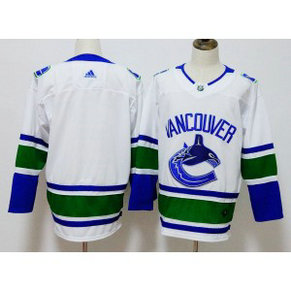 NHL Canucks Blank White Adidas Men Jersey