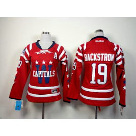 NHL Capitals 19 Backstrom Red Women Jersey