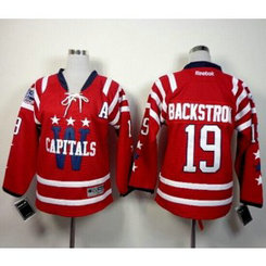 NHL Capitals 19 Nicklas Backstrom 2015 Winter Classic Red Youth Jersey