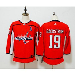NHL Capitals 19 Nicklas Backstrom Red Adidas Women Jersey