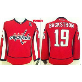 NHL Capitals 19 Nicklas Backstrom Red Home Women Jersey