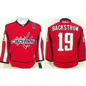 NHL Capitals 19 Nicklas Backstrom Red Youth Jersey