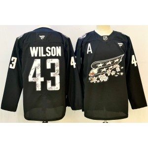 NHL Capitals 43 Tom Wilson Black New Men Jersey