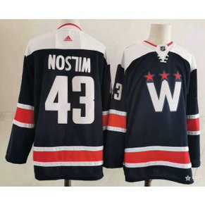 NHL Capitals 43 Tom Wilson Navy 2021 New Adidas Men Jersey