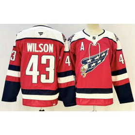 NHL Capitals 43 Tom Wilson Red 2025 New Men Jersey with A Patch