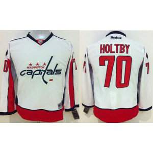 NHL Capitals 70 Braden Holtby White Youth Jersey
