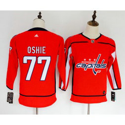 NHL Capitals 77 T.J. Oshie Red Adidas Youth Jersey