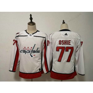 NHL Capitals 77 T.J. Oshie White Adidas Youth Jersey