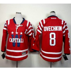 NHL Capitals 8 Alex Ovechkin 2015 Winter Classic Red Youth Jersey