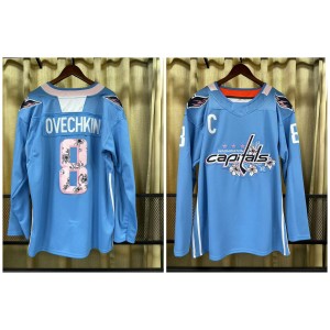 NHL Capitals 8 Alexander Ovechkin Blue Customized Men Jersey