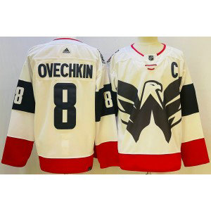 NHL Capitals 8 Alexander Ovechkin White 2022-23 Retro Adidas Men Jersey