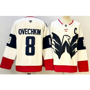 NHL Capitals 8 Alexander Ovechkin White New Men Jersey