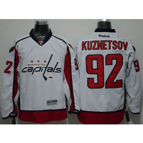 NHL Capitals 92 Evgeny Kuznetsov White Men Jersey