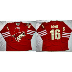 NHL Coyotes 16 Max Domi Red Home Men Jersey
