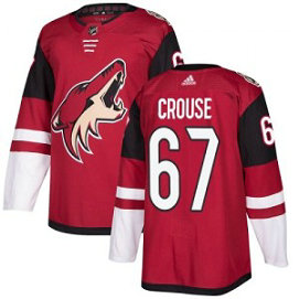 NHL Coyotes 67 Lawson Crouse Burgundy Red Home Men Jersey