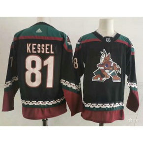 NHL Coyotes 81 Phil Kessel Black Adidas Men Jersey