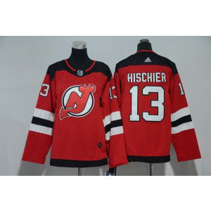 NHL Devils 13 Nico Hischier Red Adidas Youth Jersey