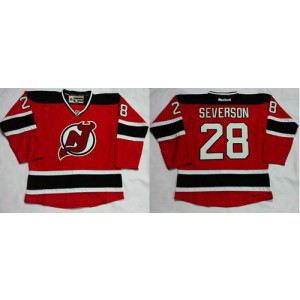 NHL Devils 28 Damon Severson Red Home Men Jersey