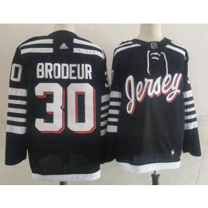 NHL Devils 30 Martin Brodeur Black 2022 New Adidas Men Jersey