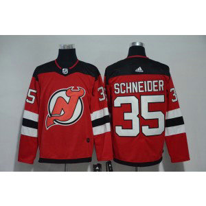 NHL Devils 35 Cory Schneider Red Adidas Men Jersey