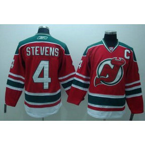 NHL Devils 4 Scott Stevens Red CCM Team Classic Men Jersey