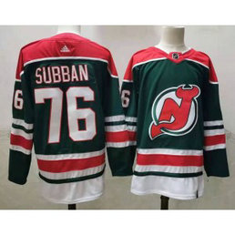 NHL Devils 76 P.K. Subban Green Adidas Men Jersey