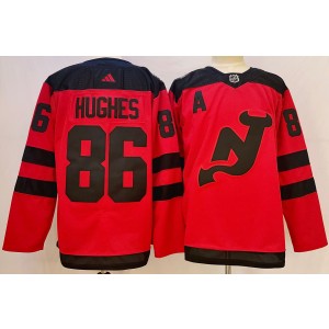 NHL Devils 86 Jack Hughes 2024 New Retro Adidas Men Jersey