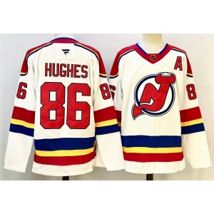 NHL Devils 86 Jack Hughes White New Men Jersey