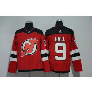NHL Devils 9 Taylor Hall Red Adidas Men Jersey