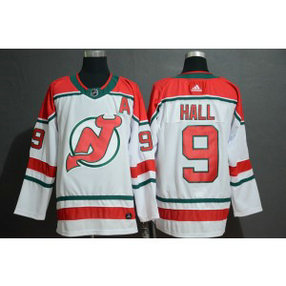 NHL Devils 9 Taylor Hall White Alternate Adidas Men Jersey
