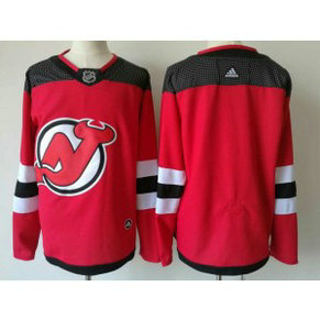 NHL Devils Blank Red Adidas Men Jersey