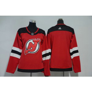 NHL Devils Blank Red Adidas Women Jersey