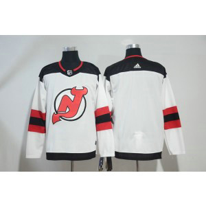NHL Devils Blank White Adidas Men Jersey