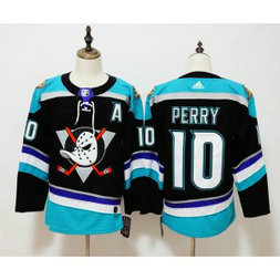 NHL Ducks 10 Corey Perry Black Adidas Men Jersey