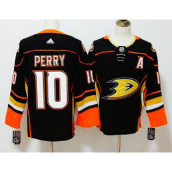 NHL Ducks 10 Corey Perry Black Adidas Men Jerseys