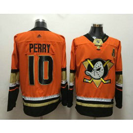 NHL Ducks 10 Corey Perry Orange Adidas Men Jersey
