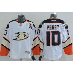 NHL Ducks 10 Corey Perry White New Road Men Jersey